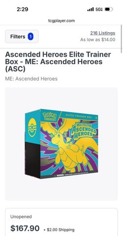Pokemon Ascended Heroes ETB Sealed