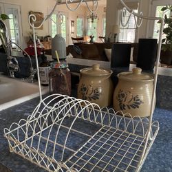 Whitewash Metal Dish Drain