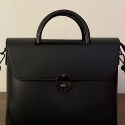 Luana Ferracuti Real Leather Black Purse 