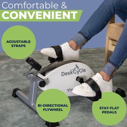 New Desk Cycle Pedal Exerciser Foot Exercise Cycle for Sitting with LCD Display Mini Stationary Bike