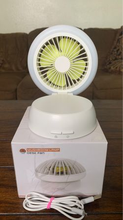 Desk/table LED light and fan
