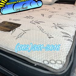 Double Sided Pillowtop Mattress And Boxspring Bed Set New QUEEN  