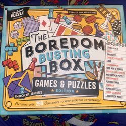The Boredom Box - Bursting with Games and Puzzles - NEW, SEALED