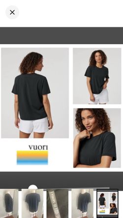 Vuori Feather tee in washed black (S)