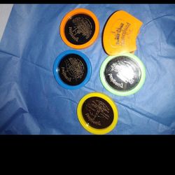 Vintage Disneyland Walt Disney Productions Coasters Plastic Hong Kong Set of 4