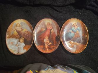 Vintage " Always By My Side " Angel Plates