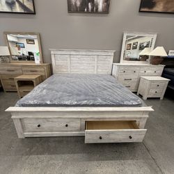 4 PC KING BEDROOM SET 