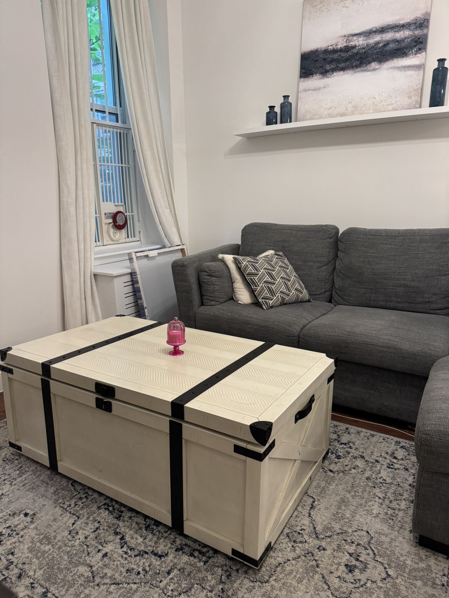 White Coffee Table Trunk & TV console
