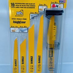 Dewalt dw4899 16 Piece Bi-Metal Reciprocating Saw Blade Set
