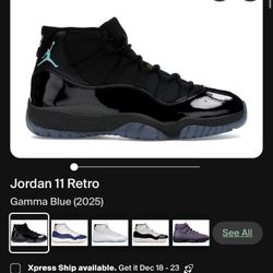 Jordan 11 Gamma Size 10