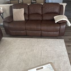 Brown Sofa And Loveseat With Recliner