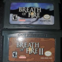 Breath Of Fire 1 And Breath Of Fire 2 And Ice Nine GBA Game Cartidge Gameboy Advance 