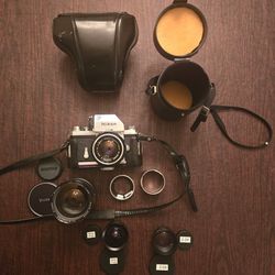 Vintage Nikon F Photomic FTN camera with Upgraded Lens And Accessories