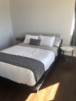 CB2 Drommen Queen Wooden Bed Frame