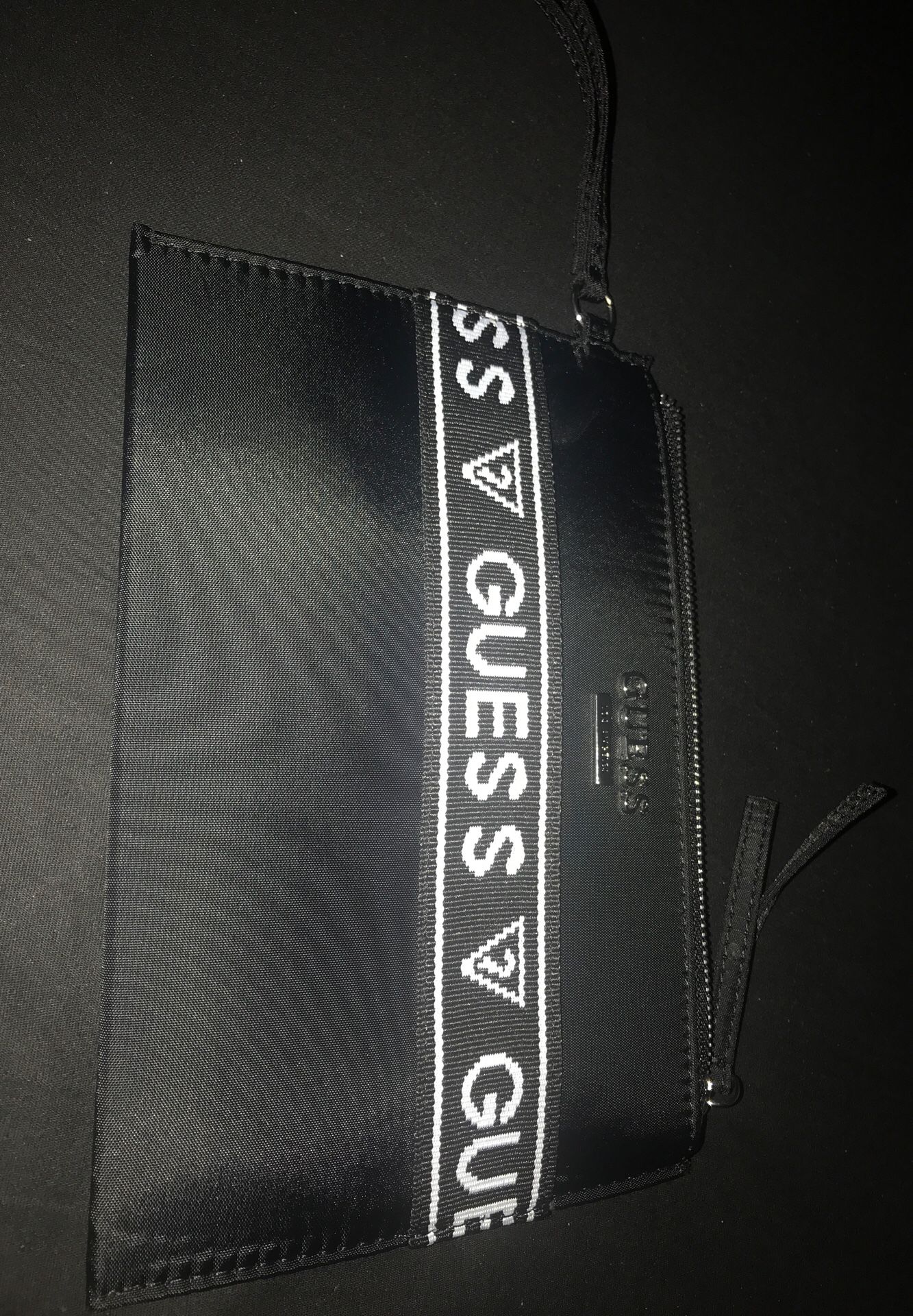 Black guess wristlet purse