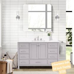 54 inch Vanity with top,10054S-GR