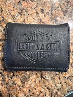 Harley Davidson leather trifold wallet