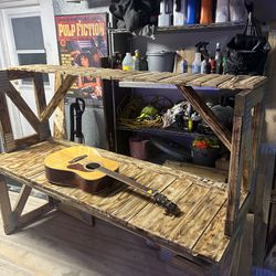 Reclaimed Wood Workbench or school desk