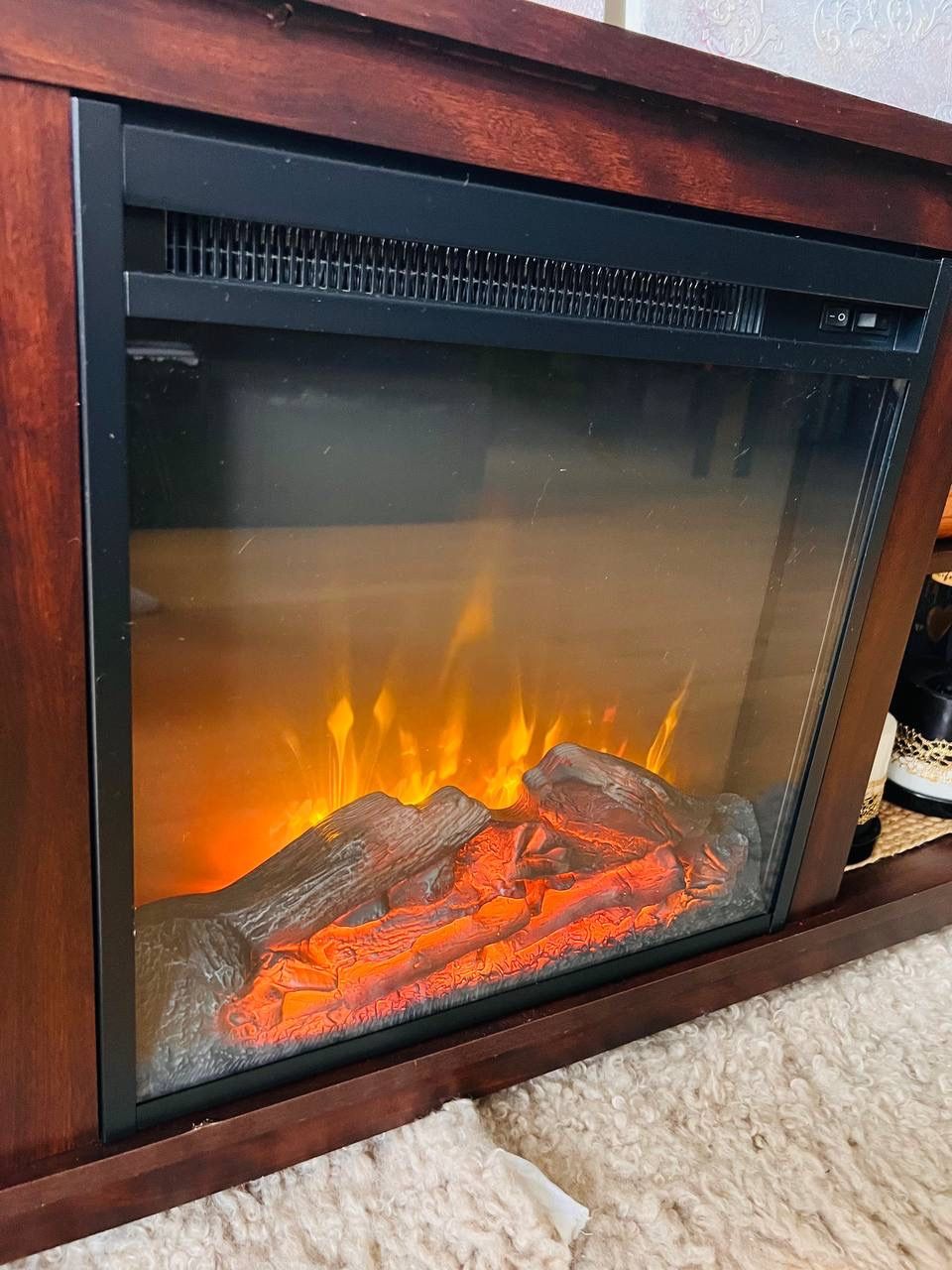 Tv stand with fireplace