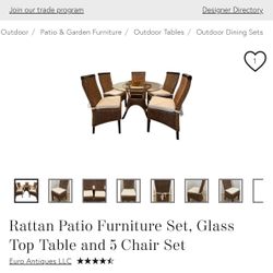 Rattan Patio ( TABLE ONLY )