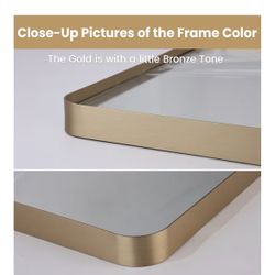 Rectangular Gold Mirror