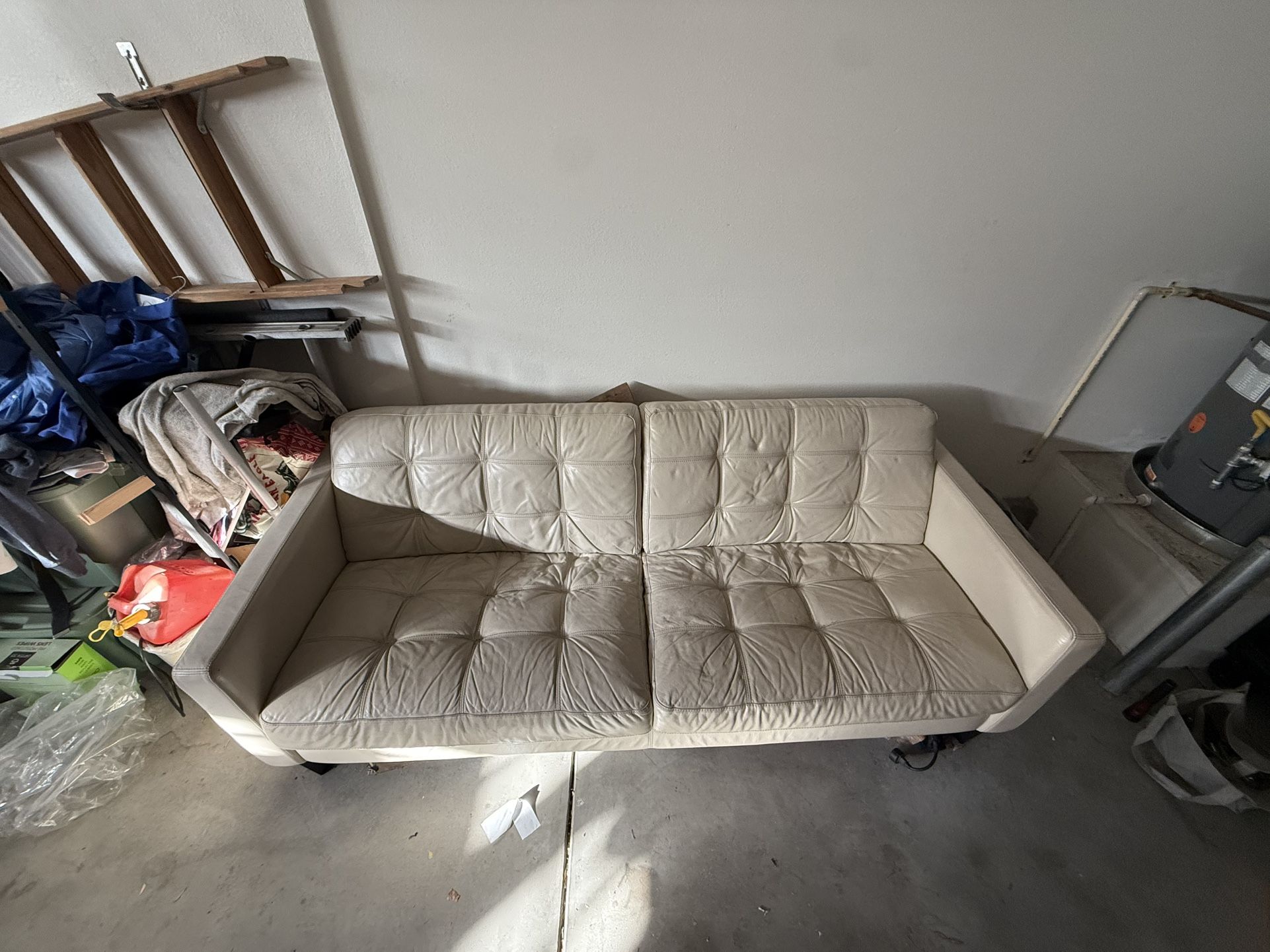 White leather Couch