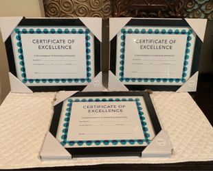 Certificate of Excellence Frame 8.5x11