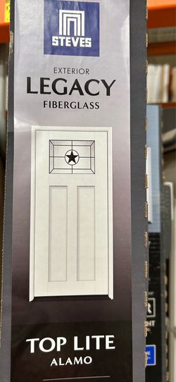 Texas star Left or Right hand Fiberglass Front entry door