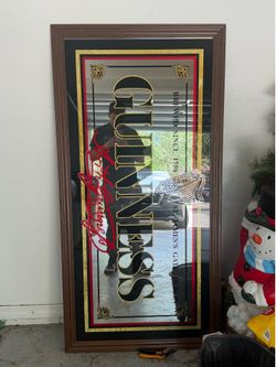 Glass Guinness mirror