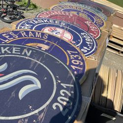 Large Wooden Sign Lot 