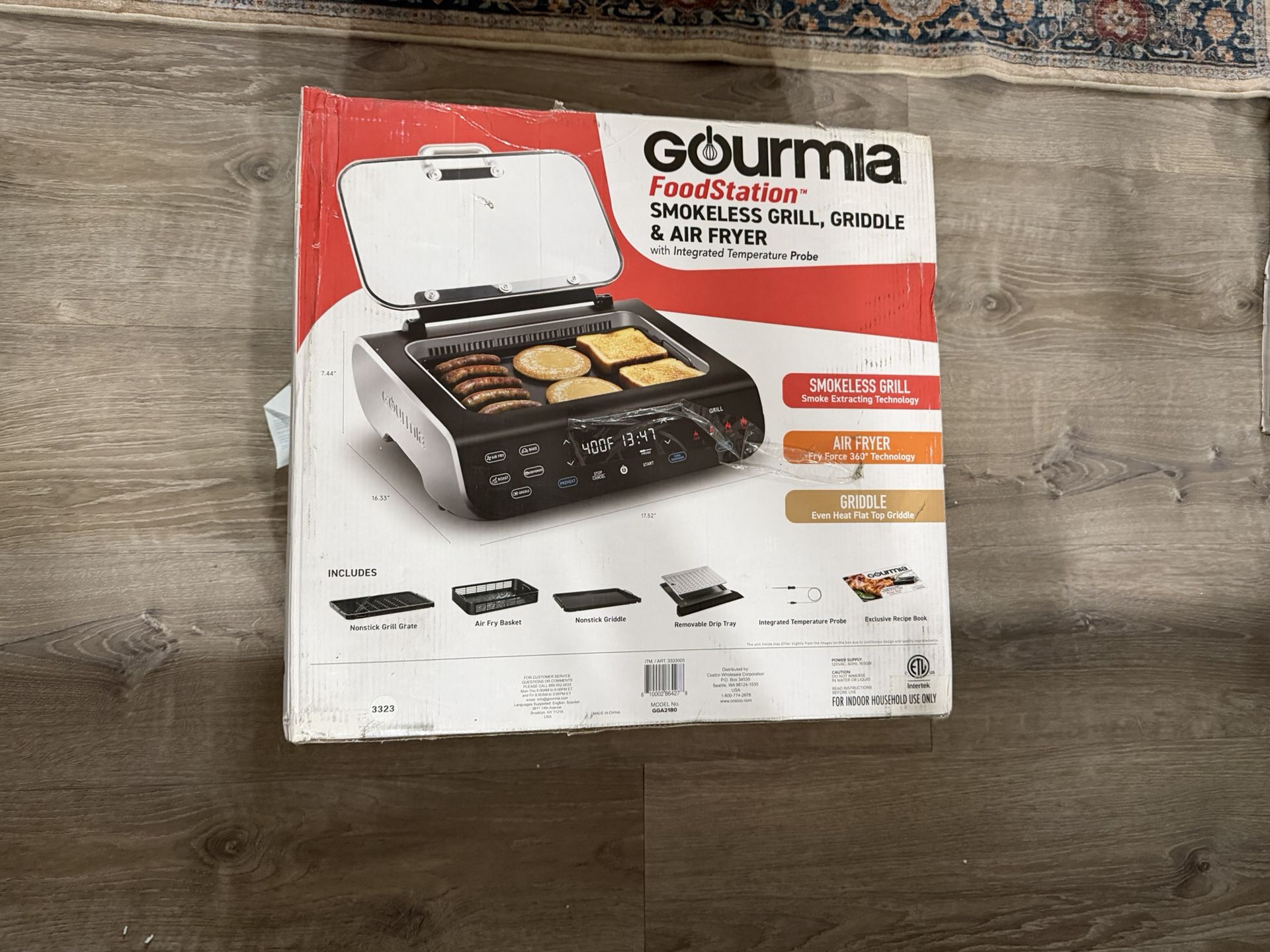 Gourmia Smokeless Indoor Grill & Air Fryer