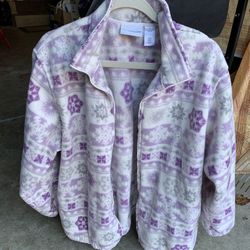 Alfred Dunner Fleece Jacket - Large