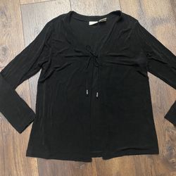 Womans Black Non Fade Cardigan Size Large By White Stag #16