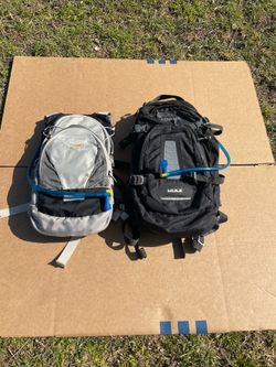 Two Camel Bak hydration pack hiking
