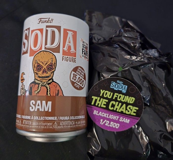 Funko Soda Pop Sam Chase Blacklight Trick R Treat Horror Figure