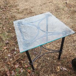 Glass Metal Table