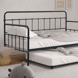 Brand New White/Gray/White Metal Twin Daybed (Twin Trundle Is $99 Extra)