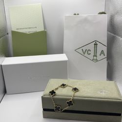 Gold and Black Van Cleef Bracelet -$80