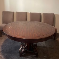 Wooden Table And 4 Chairs