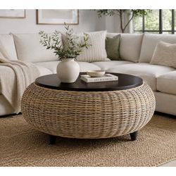 New Cocktail Ottoman / Coffee Table Bayou Breeze Felipe Open Box Delivery Available
