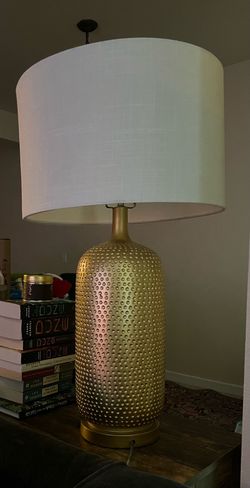 Gold Hammered Lamp