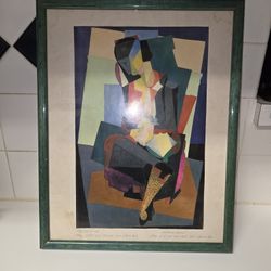 Vintage Modernist Motherhood Portrait Oil Painting Print Copy 130x80