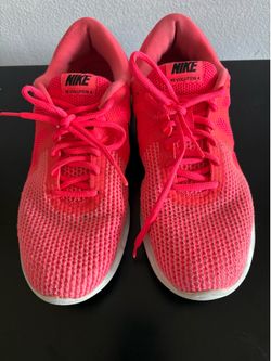 Nike Revolution 4 Pink/Black/White Running Shoe Mesh Upper Rubber Outsole