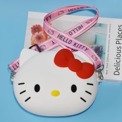 Hello Kitty Silicone Crossbody Bag w/ Adjustable Strap 