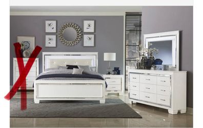 White king bed