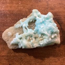 Blue Aragonite Crystal Specimen 