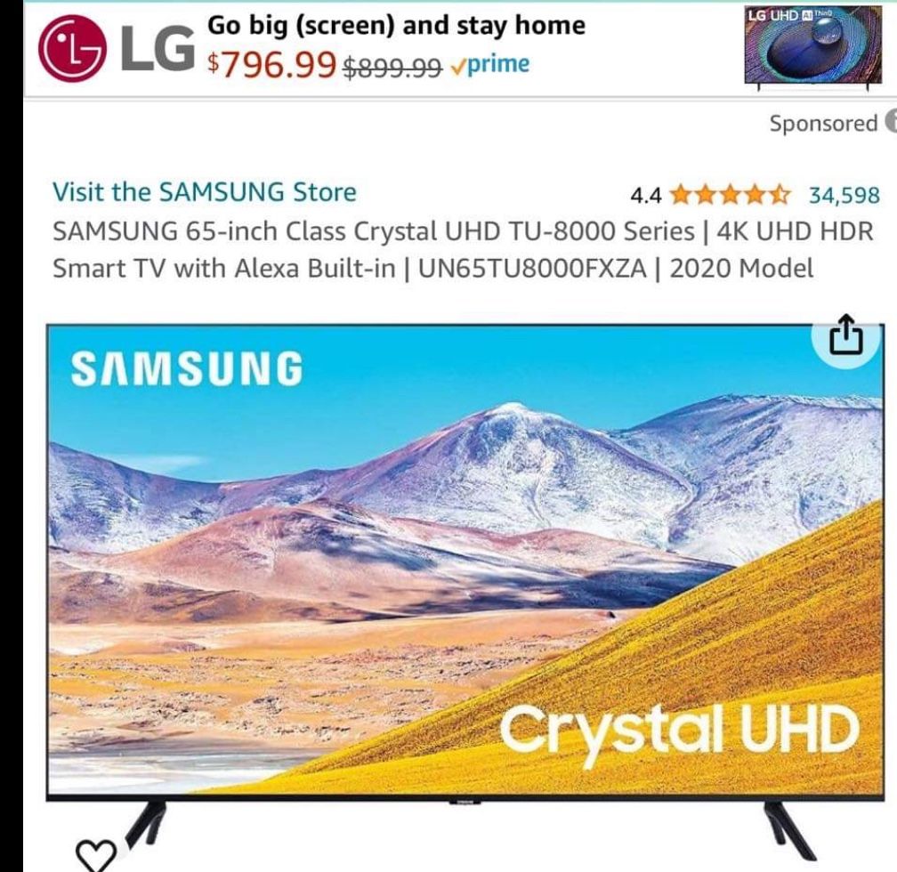 Samsung Smart Tv 65” 4k