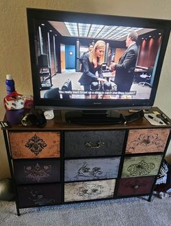 9 piece Tohomeor Dresser with Drawers for Bedroom Chest of Drawers Fabric Setup