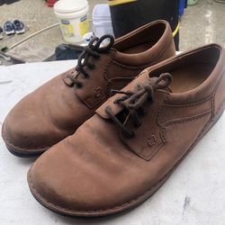 Birkenstock Footprints Men’s Tan Leather Lace Up Comfort Sneakers Size 43/10US