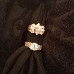 6 CZ Silver Rings